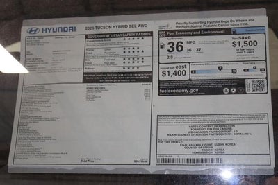 2026 Hyundai TUCSON HYBRID SEL AWD