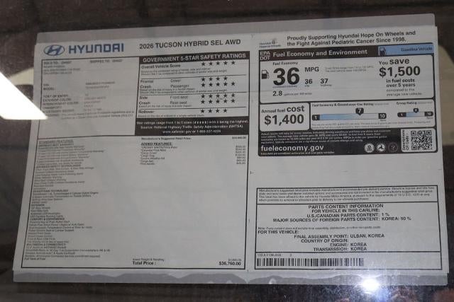 2026 Hyundai TUCSON HYBRID SEL AWD