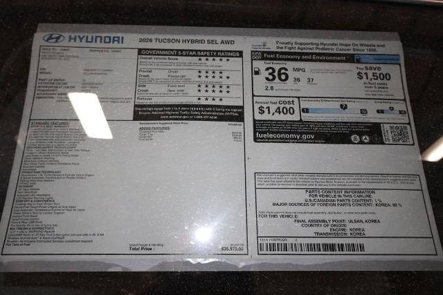 2026 Hyundai TUCSON HYBRID SEL AWD