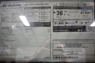 2026 Hyundai TUCSON HYBRID SEL AWD