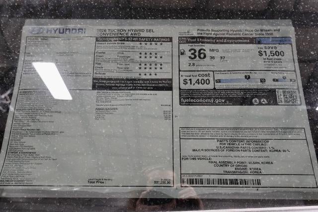 2026 Hyundai TUCSON HYBRID SEL Convenience AWD