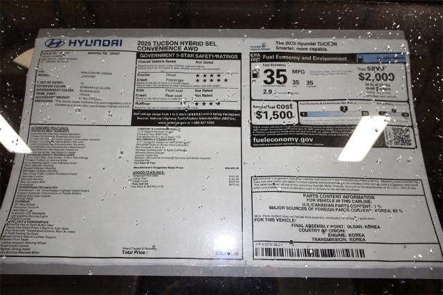 2025 Hyundai TUCSON HYBRID SEL Convenience AWD