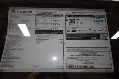 2026 Hyundai TUCSON HYBRID SEL Convenience AWD