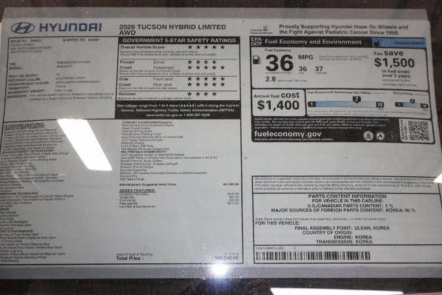 2026 Hyundai TUCSON HYBRID Limited AWD