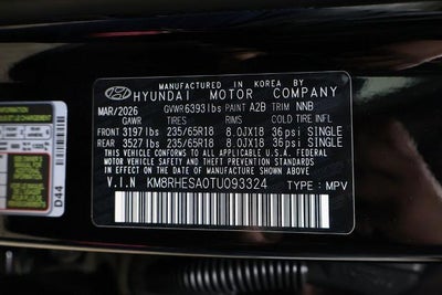 2026 Hyundai PALISADE HYBRID SEL Premium 8P AWD