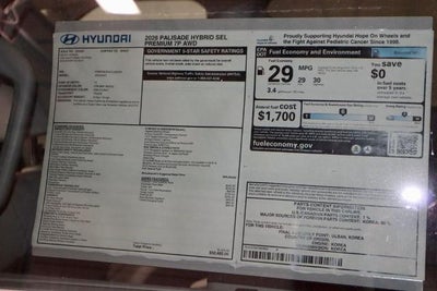 2026 Hyundai PALISADE HYBRID SEL Premium 7P AWD