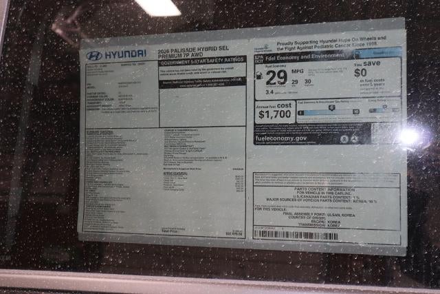 2026 Hyundai PALISADE HYBRID SEL Premium 7P AWD