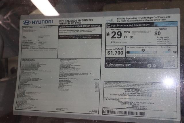2026 Hyundai PALISADE HYBRID SEL Premium 7P AWD