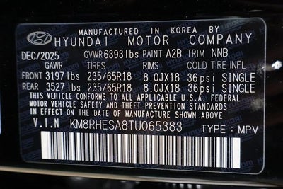 2026 Hyundai PALISADE HYBRID SEL Premium 7P AWD