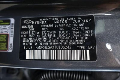 2026 Hyundai PALISADE HYBRID SEL Premium 7P AWD