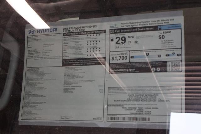 2026 Hyundai PALISADE HYBRID SEL Premium 7P AWD