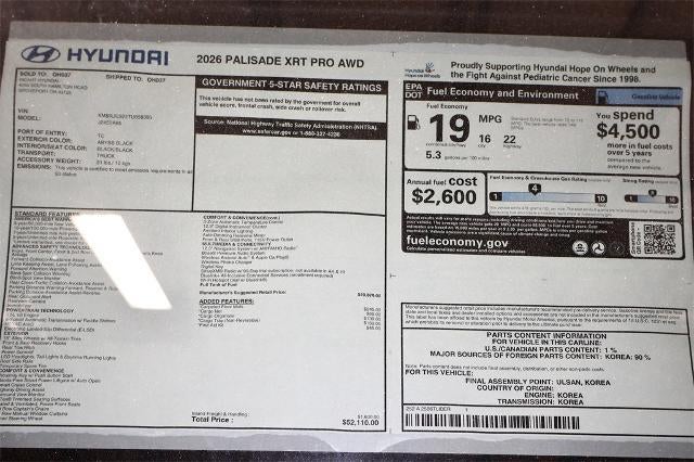 2026 Hyundai PALISADE XRT Pro AWD