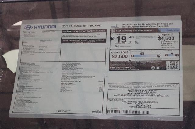 2026 Hyundai PALISADE XRT Pro AWD