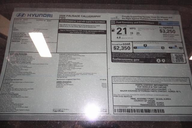 2026 Hyundai PALISADE Calligraphy FWD