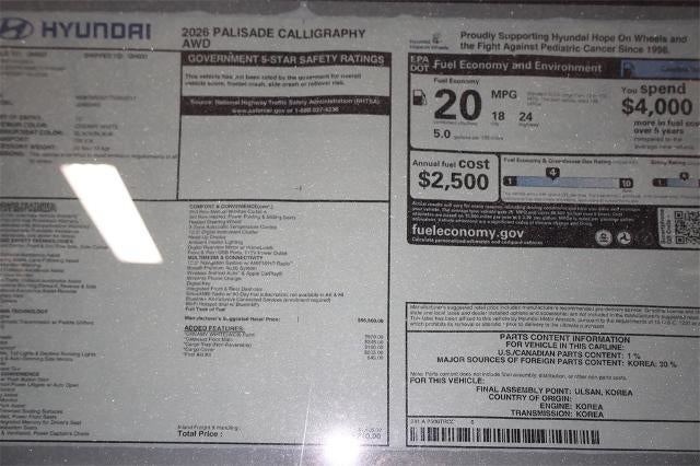2026 Hyundai PALISADE Calligraphy AWD