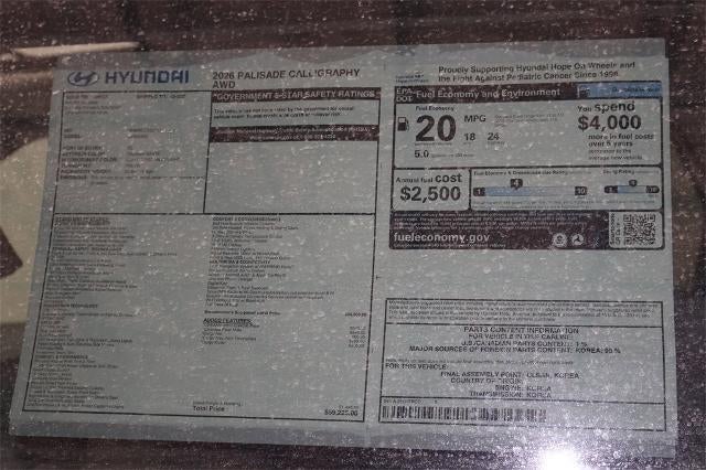 2026 Hyundai PALISADE Calligraphy AWD