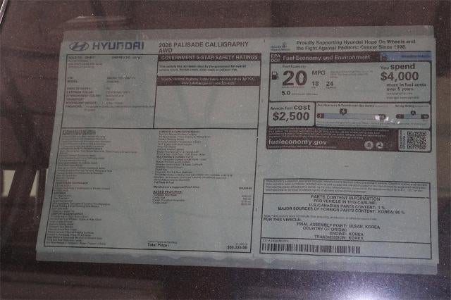 2026 Hyundai PALISADE Calligraphy AWD