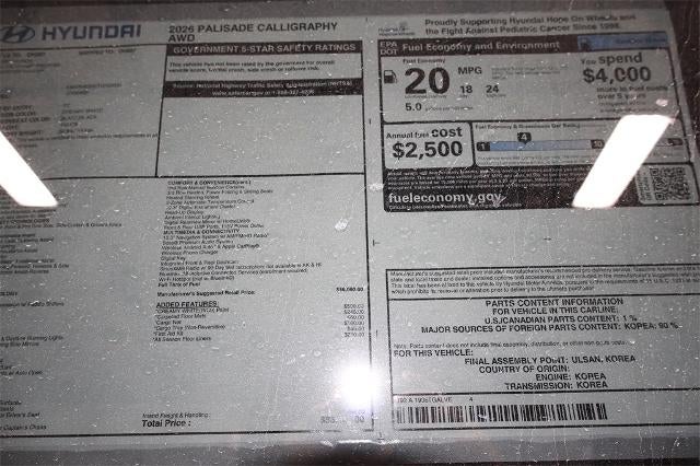 2026 Hyundai PALISADE Calligraphy AWD