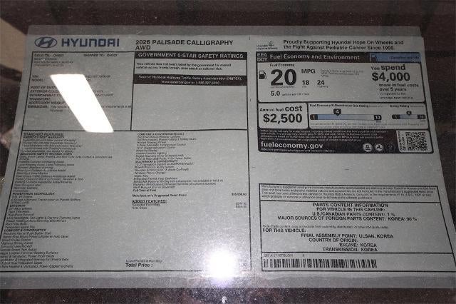 2026 Hyundai PALISADE Calligraphy AWD
