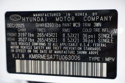 2026 Hyundai PALISADE HYBRID Calligraphy AWD