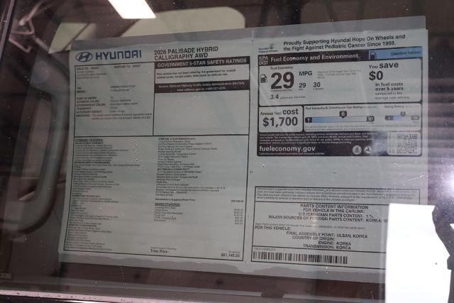 2026 Hyundai PALISADE HYBRID Calligraphy AWD