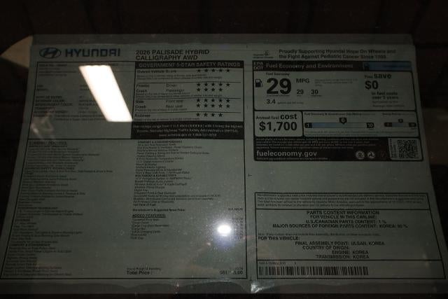 2026 Hyundai PALISADE HYBRID Calligraphy AWD