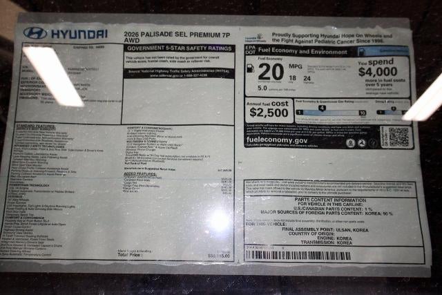 2026 Hyundai PALISADE SEL Premium 7P AWD