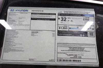 2026 Hyundai SONATA SE FWD
