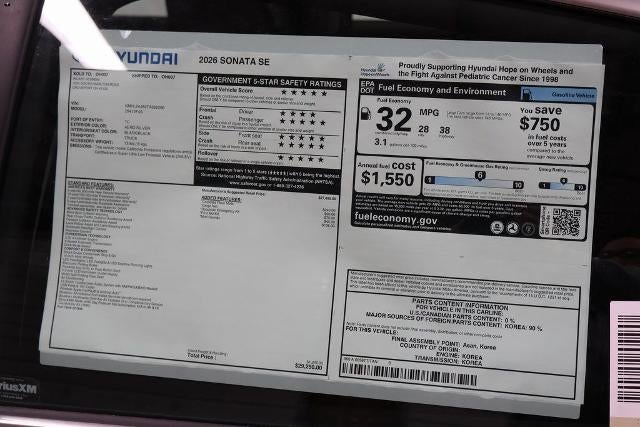 2026 Hyundai SONATA SE FWD