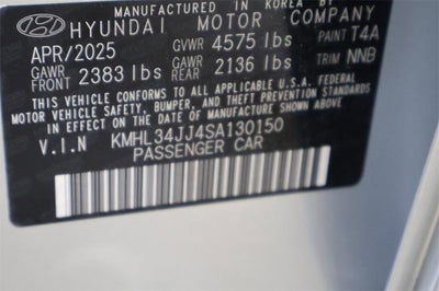 2025 Hyundai SONATA HYBRID SEL FWD