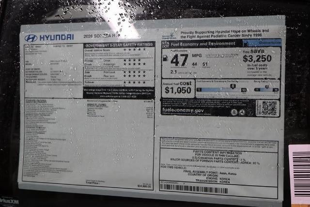 2026 Hyundai SONATA HYBRID SEL FWD