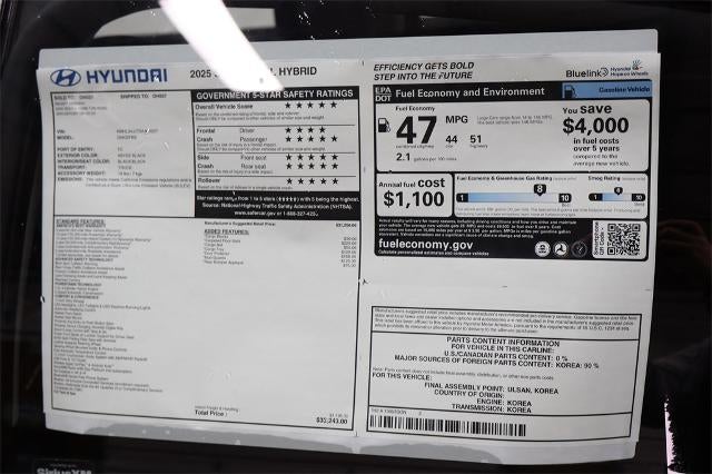 2025 Hyundai SONATA HYBRID SEL FWD
