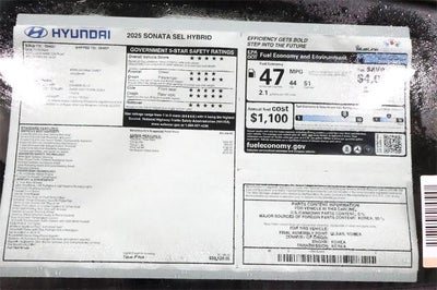 2025 Hyundai SONATA HYBRID SEL FWD