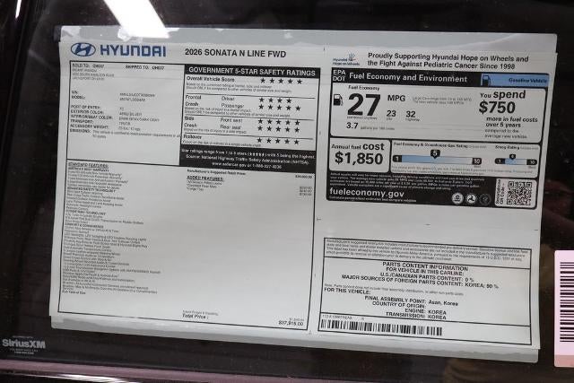 2026 Hyundai SONATA N Line FWD