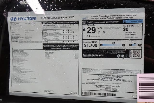 2026 Hyundai SONATA SEL Sport FWD