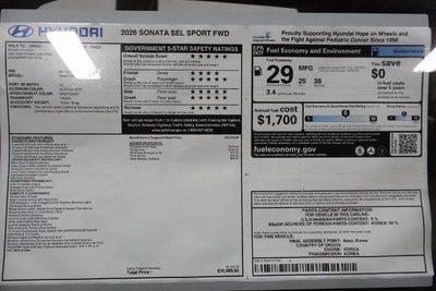 2026 Hyundai SONATA SEL Sport FWD