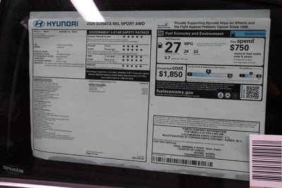 2026 Hyundai SONATA SEL Sport AWD