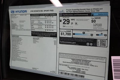 2026 Hyundai SONATA SEL Sport FWD