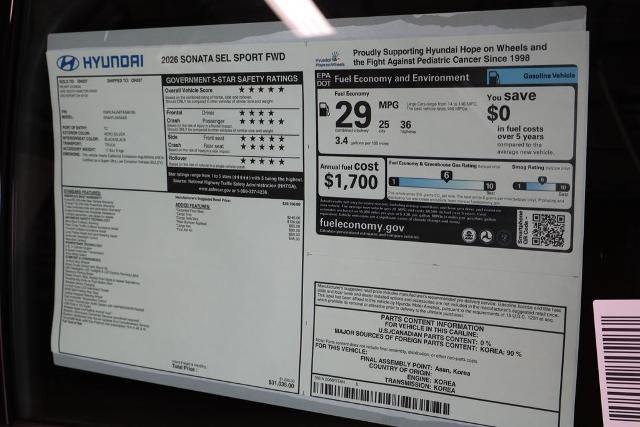 2026 Hyundai SONATA SEL Sport FWD