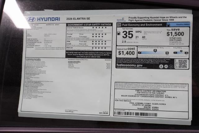 2026 Hyundai ELANTRA SE IVT