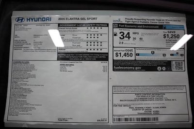 2026 Hyundai ELANTRA SEL Sport IVT