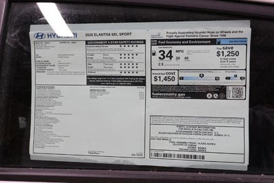 2026 Hyundai ELANTRA SEL Sport Sedan