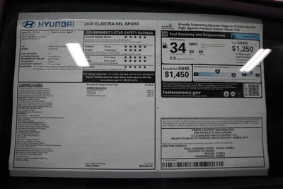 2026 Hyundai ELANTRA SEL Sport IVT