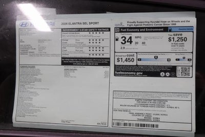 2026 Hyundai ELANTRA SEL Sport IVT