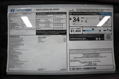 2026 Hyundai ELANTRA SEL Sport IVT