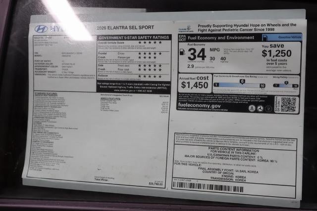 2026 Hyundai ELANTRA SEL Sport IVT