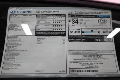 2026 Hyundai ELANTRA SEL Sport IVT