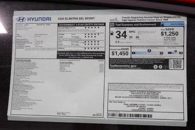 2026 Hyundai ELANTRA SEL Sport IVT