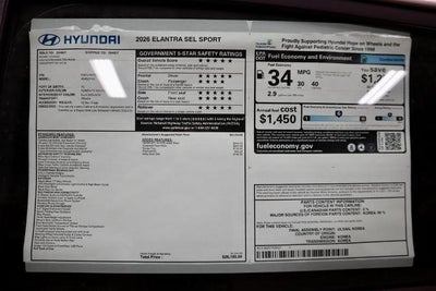 2026 Hyundai ELANTRA SEL Sport Sedan