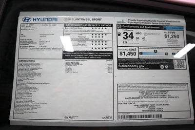 2026 Hyundai ELANTRA SEL Sport IVT